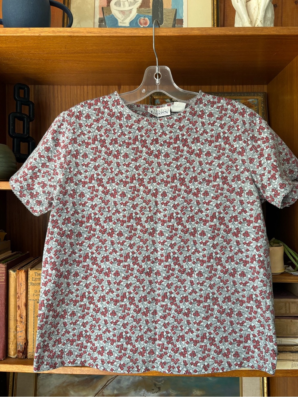 90s VTG Floral Mini Tee Cotton Blend S